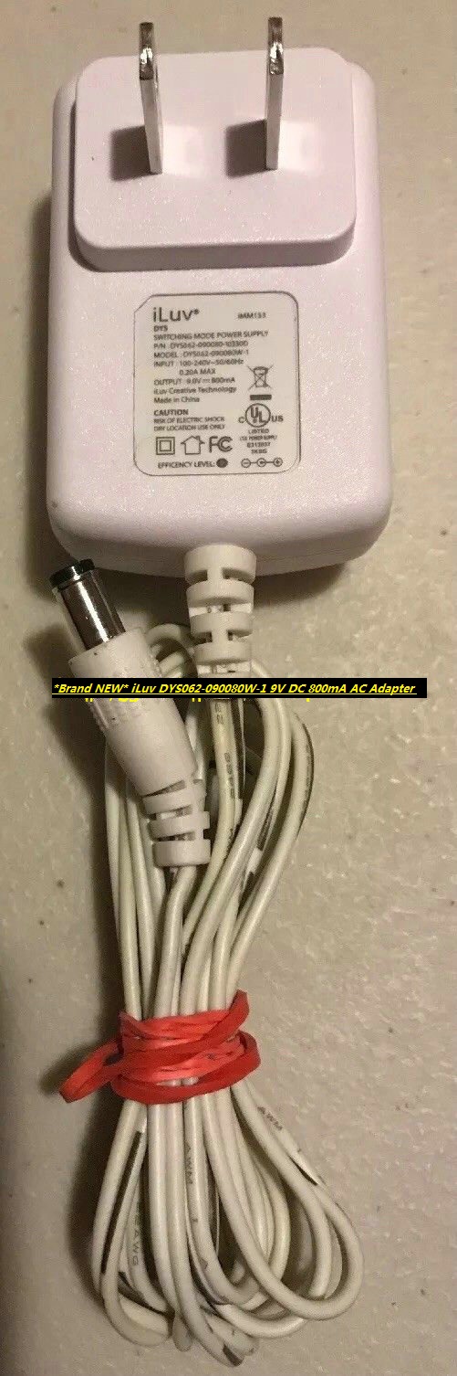 *Brand NEW* iLuv DYS062-090080W-1 9V DC 800mA AC Adapter Power Supply